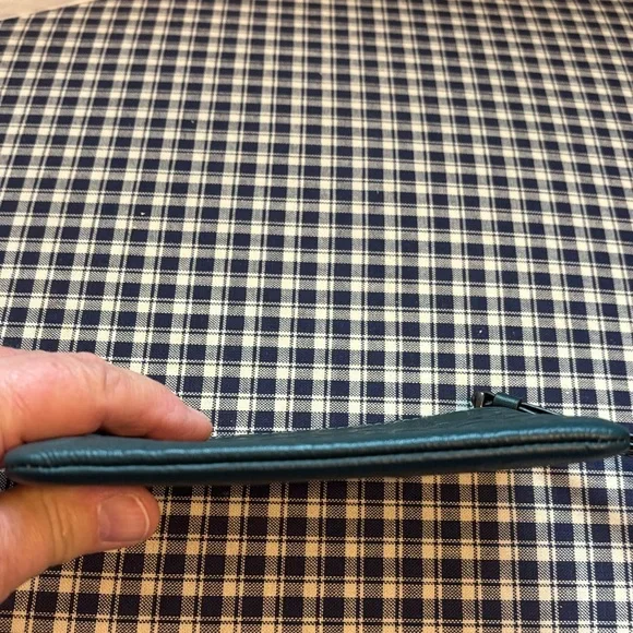 Coach Dark Green Embossed Wristlet - Picture 5 of 8